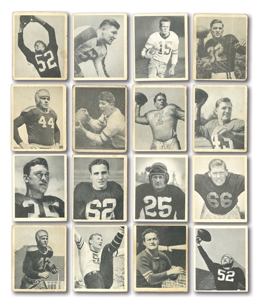 1948 BOWMAN FOOTBALL NEAR SET (99/108) WITH ALL NOTABLE ROOKIES